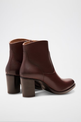 Bottines en cuir Ava  - Marron