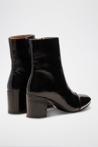 Bottines en cuir verni Léna  - Noir
