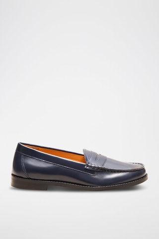 Mocassins en cuir Victoire  - Bleu marine