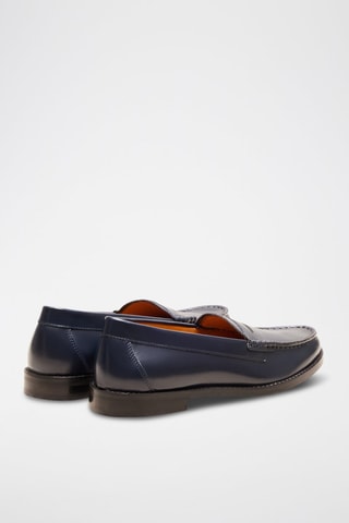 Mocassins en cuir Victoire  - Bleu marine