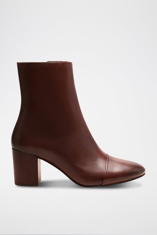 Bottines en cuir Léna  - Marron