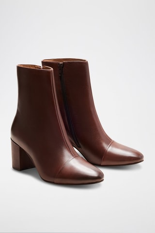 Bottines en cuir Léna  - Marron