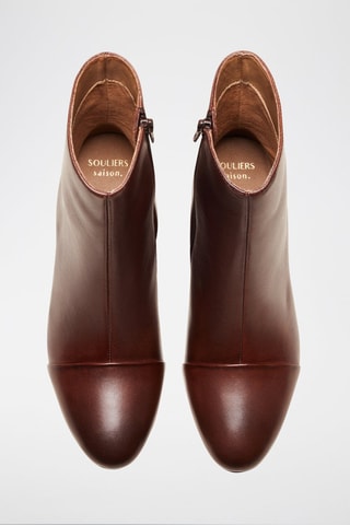 Bottines en cuir Léna  - Marron