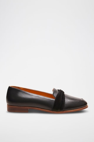 Mocassins en cuir Camélia  - Noir