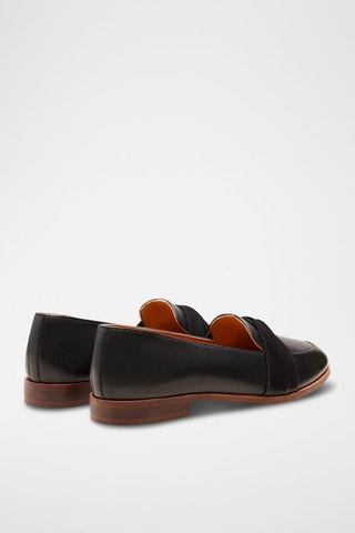 Mocassins en cuir Camélia  - Noir