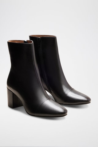 Bottines en cuir Léna  - Noir