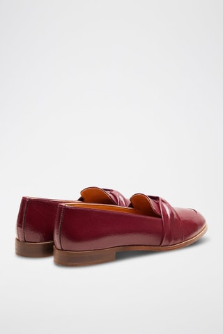 Mocassins en cuir verni Camélia  - Bordeaux