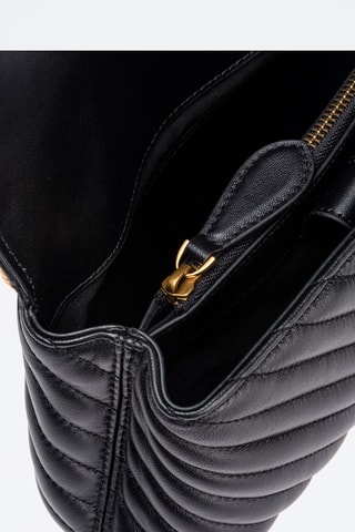 Leren Handtas Love Lady Puff Mini - Zwart