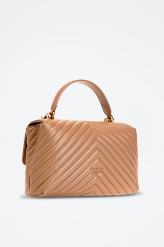Schapenleren Handtas Beige en Goudkleurig