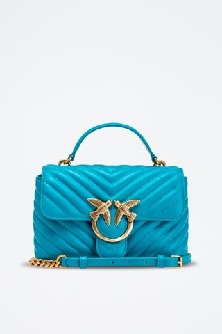 Leren Schoudertas Blauw