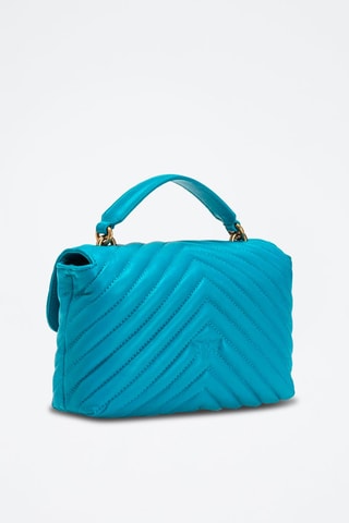 Leren Schoudertas Blauw