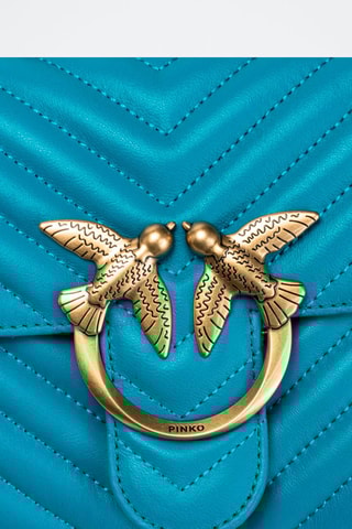 Leren Schoudertas Blauw