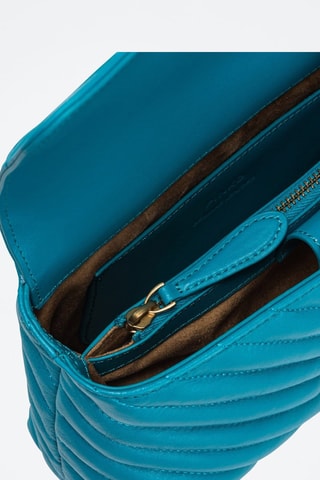 Leren Schoudertas Blauw
