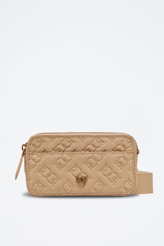 Kalfsleren Schoudertas Carrie - Beige
