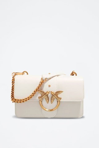 Sac bandoulière en cuir Mini Love - Blanc