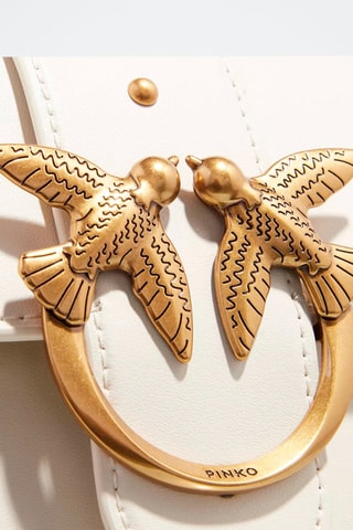 Sac bandoulière en cuir Mini Love - Blanc