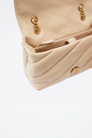 Leren Schoudertas Classic Love - Beige