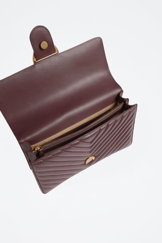 Leren Schoudertas Love One Classic - Bordeauxrood