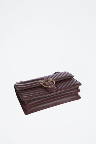 Leren Schoudertas Love One Classic - Bordeauxrood