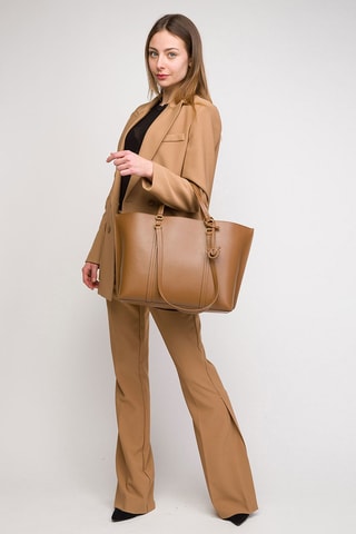 Leren Shopper Bruin