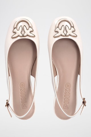 Gelakte Slingbacks Maggy - Ecru