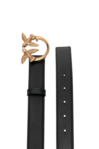 Leren Riem Love Berry Zwart