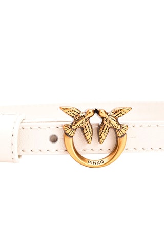 Kalfsleren Riem Wit