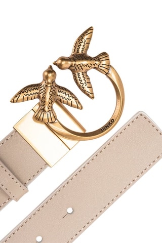 Leren Riem Love Birds - Lichtroze 