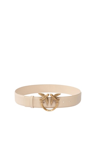 Leren Riem Love Berry - Beige