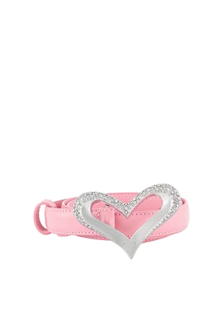Kalfsleren Riem Piccio - Roze