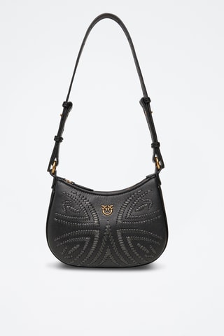 Schapenleren Schoudertas Half Moon Baby - Zwart
