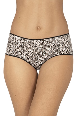 3 shortys Imprime Floral - Ecru et noir