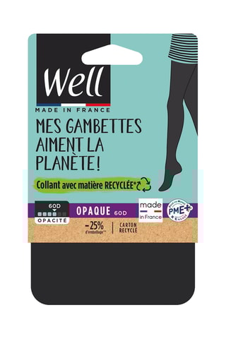 3 collants Mes gambettes aiment la planère - 60 deniers - Noir