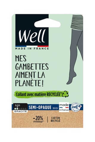 3 collants Mes gambettes aiment la planère - 30 deniers - Noir
