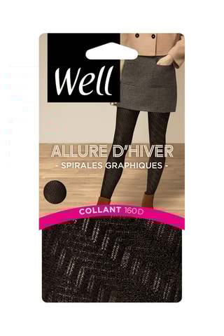 3 collants Allure d'hiver - 160 deniers - Noir