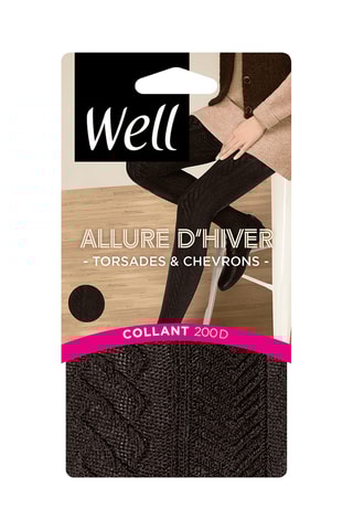 3 collants Allure d'hiver - 200 deniers - Noir