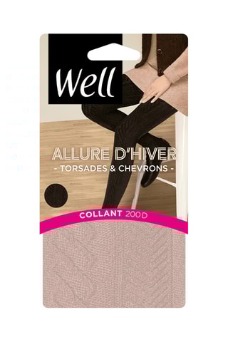 3 collants Allure d'hiver - 200 deniers - Beige