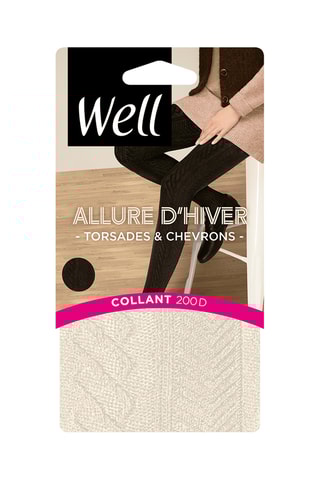 3 collants Allure d'hiver - 200 deniers - Vanille