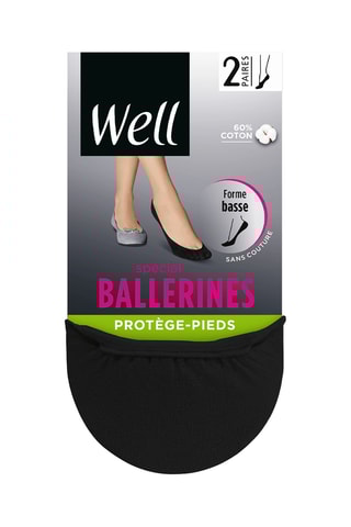 4 paires de protège-pieds - Noir