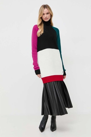 Pull long en laine - Noir et blanc