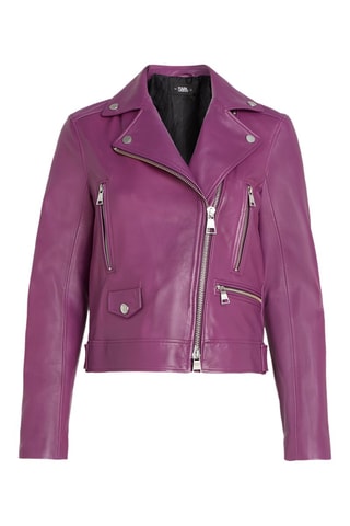 Veste en cuir d’agneau - Violet