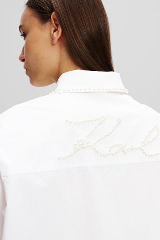 Robe chemise en coton biologique - Blanc
