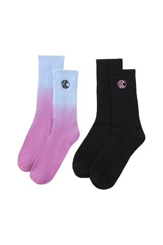 2 paires de chaussettes - Noir et rose