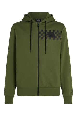 Sweat à capuche en coton biologique - Kaki