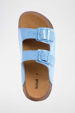 Mules em couro - Azul-celeste