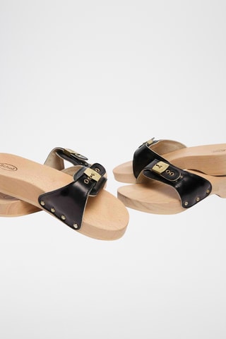 Mules em couro - Preto