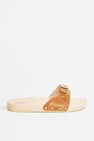 Mules em couro Pescura - Conhaque