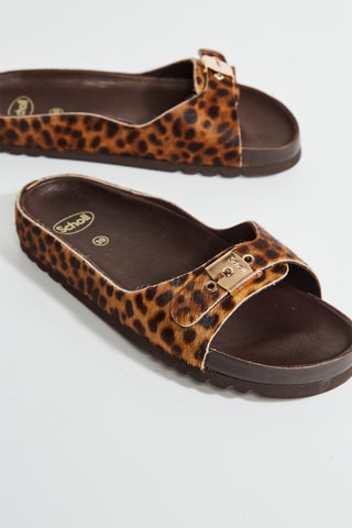 Mules em couro Kim lena - Castanho