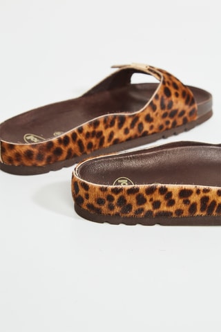 Mules em couro Kim lena - Castanho