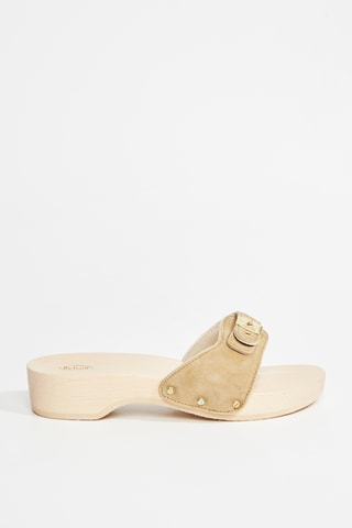 Mules em couro Pescura - Bege